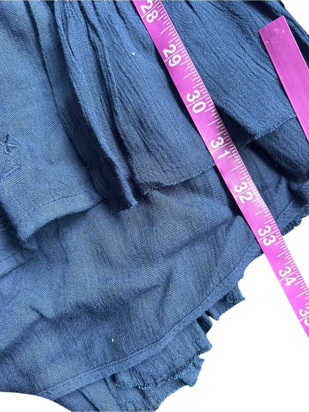 Free‎ People Sunbeam Navy Blue Lace Tiered Mini Dress Size XS
